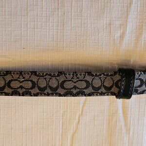 Coach grey with black leather belt for women